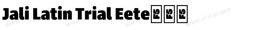 Jali Latin Trial Ext字体转换